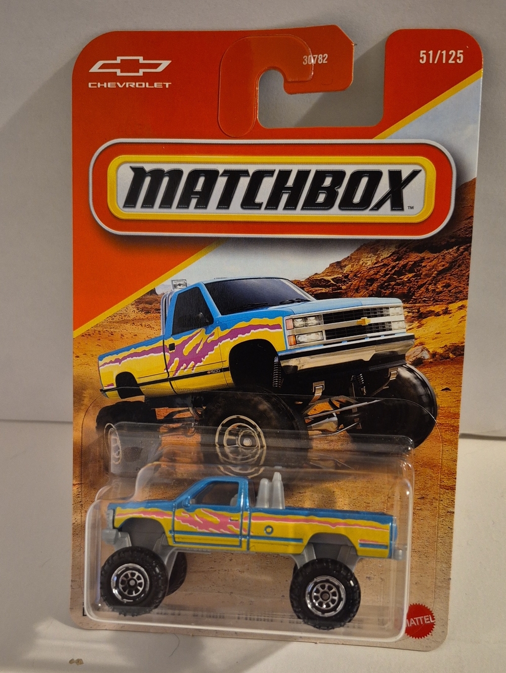 D1 Matchbox  Chevy K1500 pickup truck with shipping protector
